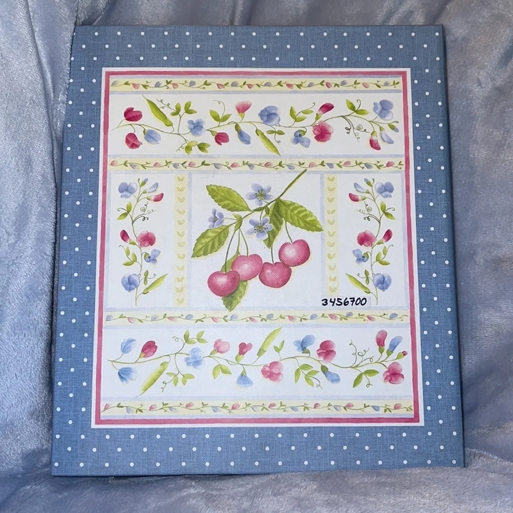 Cherry theme new cookbook with dividers & cooking tips